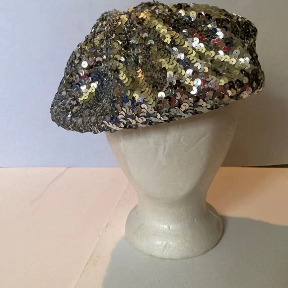 Accessories | Nwot Silver Sequin Beret | Poshmark display picture 3